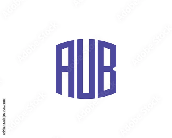 Fototapeta AUB logo design vector template