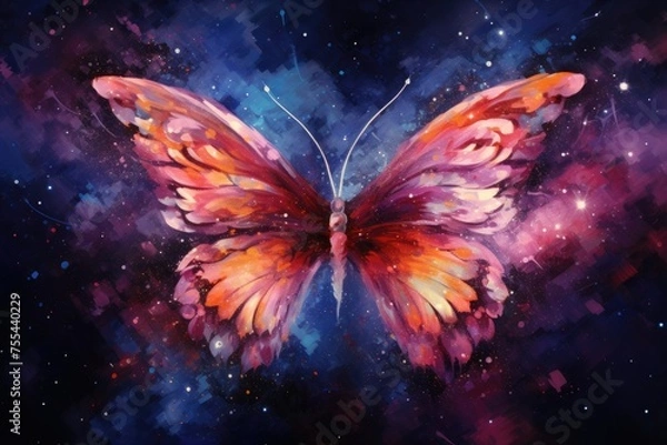 Obraz Journey to the Cosmos: Exploring Butterfly Nebula Elegance