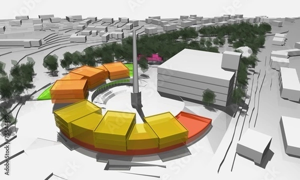 Fototapeta Architecture model