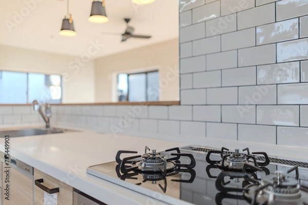 Obraz システムキッチンのガスコンロ