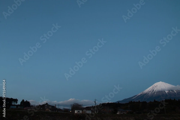 Obraz 山中湖と富士山
