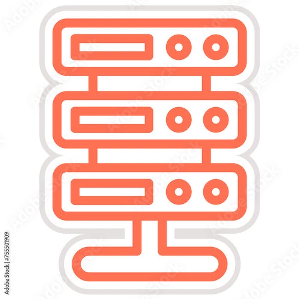 Fototapeta Server Vector Icon Design Illustration