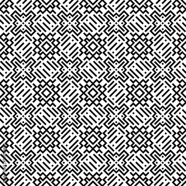 Fototapeta Seamless models. Modern stylish texture. Monochrome, simple. Vector.