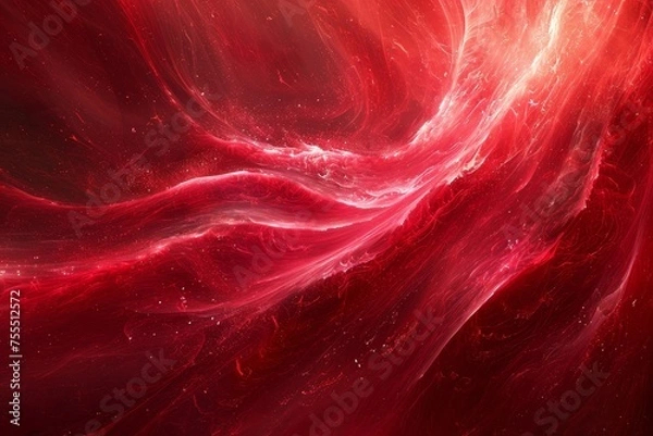 Fototapeta Red Pulsating Abstract Waves