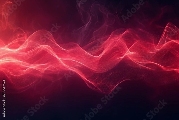 Fototapeta Red Pulsating Abstract Waves