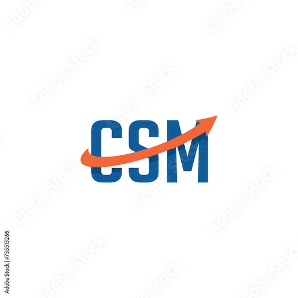 Fototapeta letter CSM logo design template