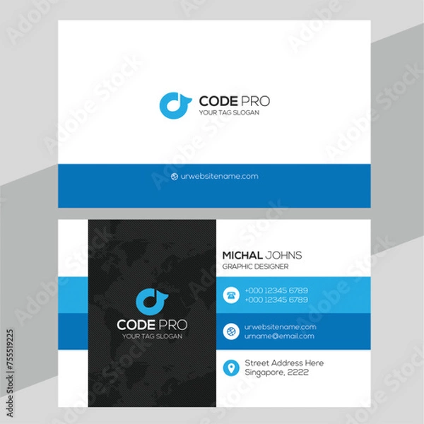 Obraz Modern Unique Professional Business Card Design Template