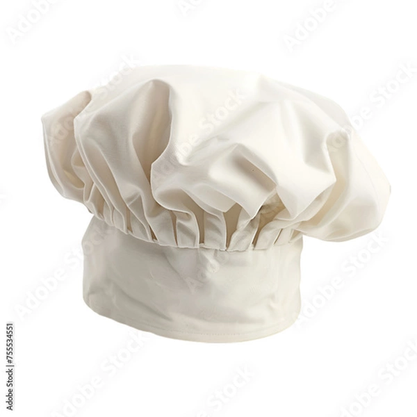 Fototapeta Chef's White Toque Isolated on a Transparent Background