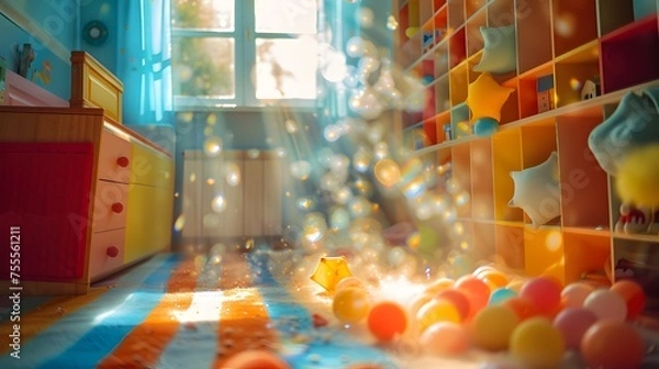 Fototapeta Colorful Childrens Room, To evoke a sense of childlike fun and joy