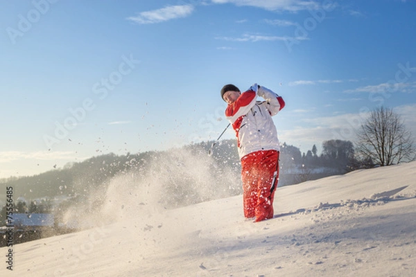 Obraz Golf im Schnee