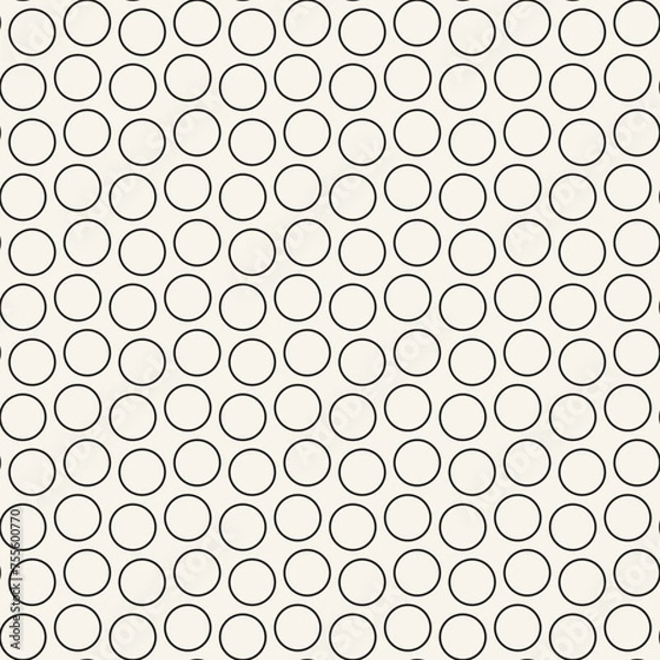 Fototapeta Vector seamless pattern. Repeating geometric elements. Stylish monochrome background design.