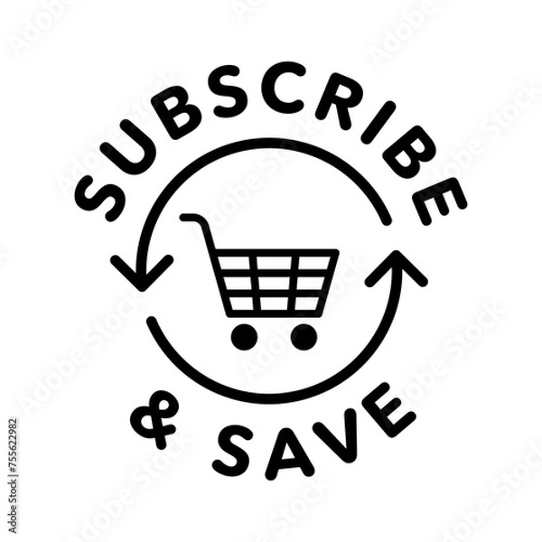Obraz Subscribe and save vector icon logo badge