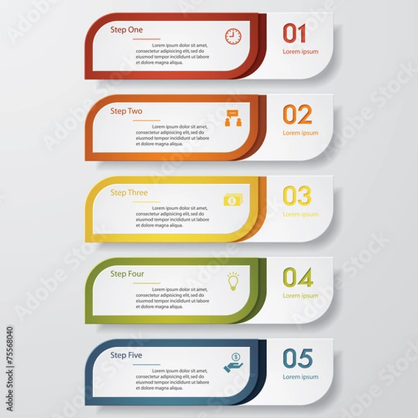 Fototapeta Design clean number banners template. Vector.