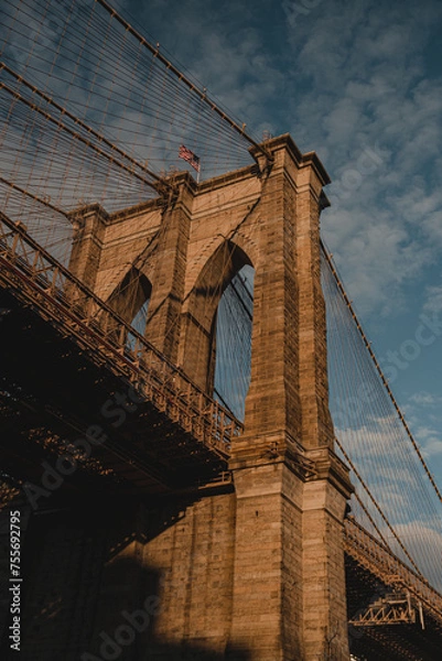 Obraz A Reflection on New York's Iconic Bridg.