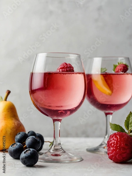 Obraz glass of wine and grapes