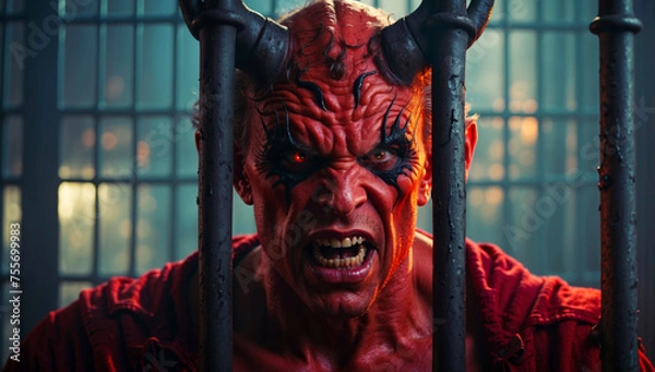 Obraz An evil devil in prison