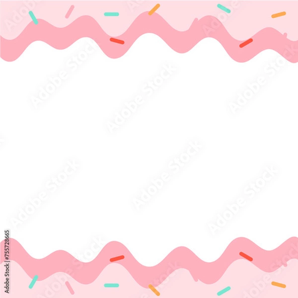 Fototapeta Melted Ice Cream Frame