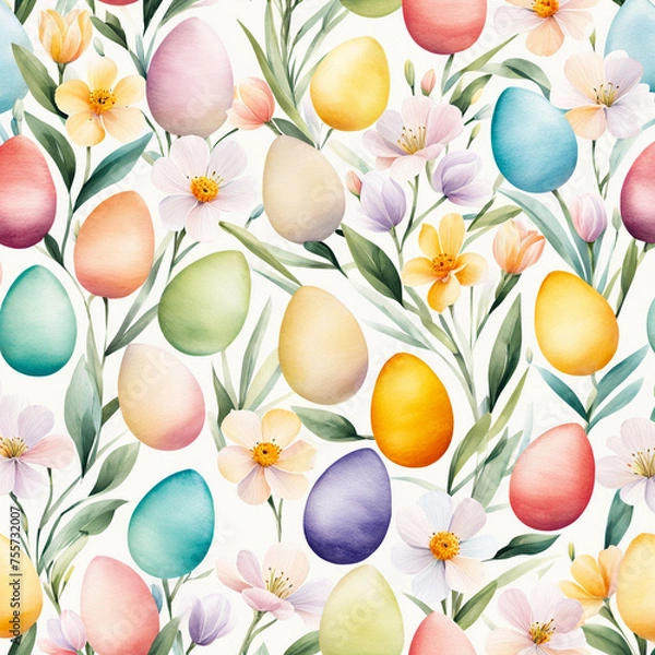 Obraz seamless pattern with easter eggs
