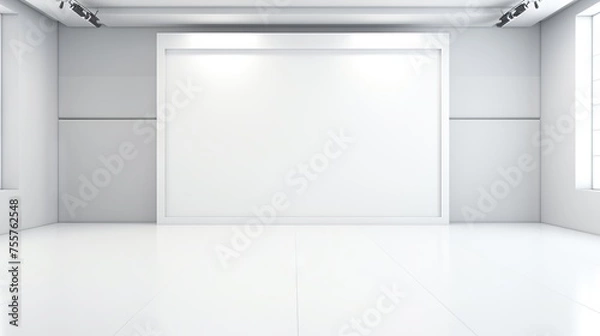 Fototapeta Clean and polished white backdrop