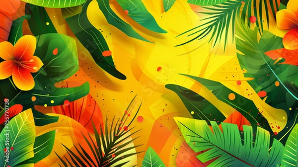 Obraz abstract colorful background Jamaica pattern