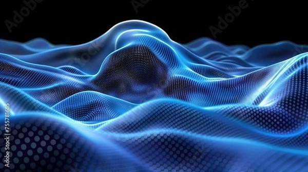 Fototapeta Computer Generated Blue Wave