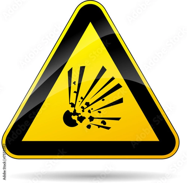 Fototapeta explosive sign