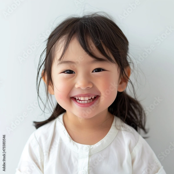 Fototapeta 楽しそうに笑う３才の女の子