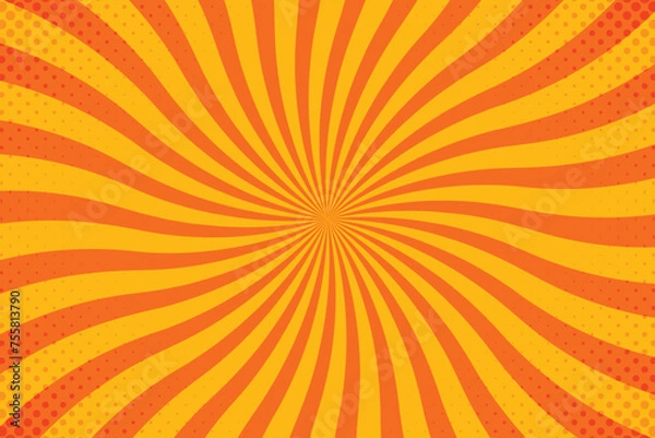 Fototapeta Vector Sunburst Pattern Background for Summer Banner