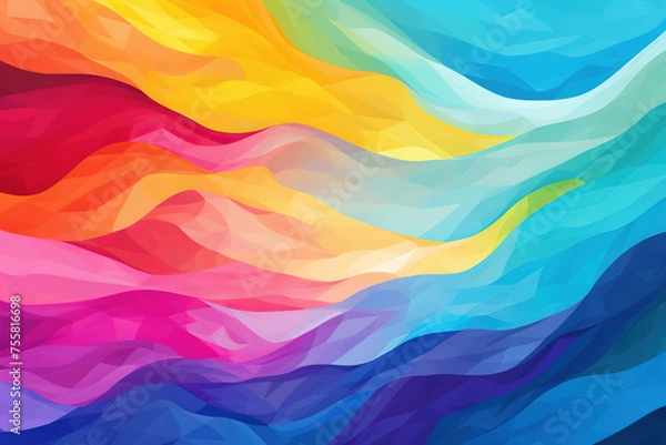 Obraz abstract colorful rainbow background with waves