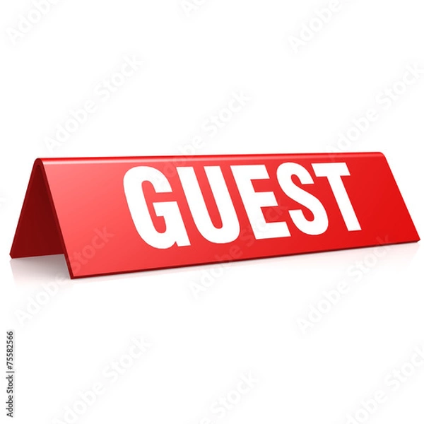 Fototapeta Guest tag