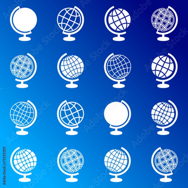 Fototapeta Globe icons