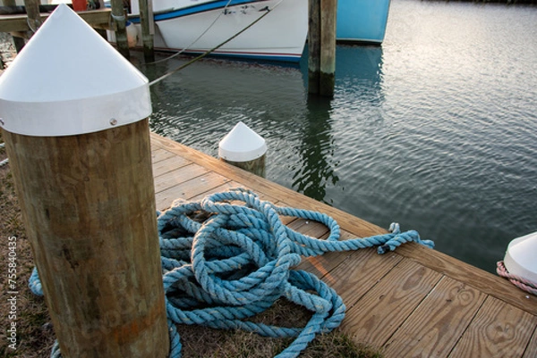 Obraz rope on the dock