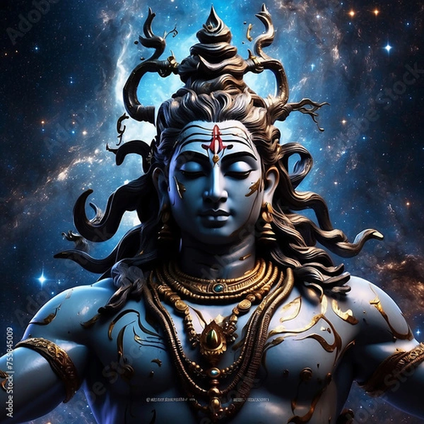 Obraz lord Shiva generative AI