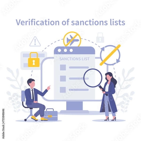 Obraz KYC concept. Flat vector illustration.