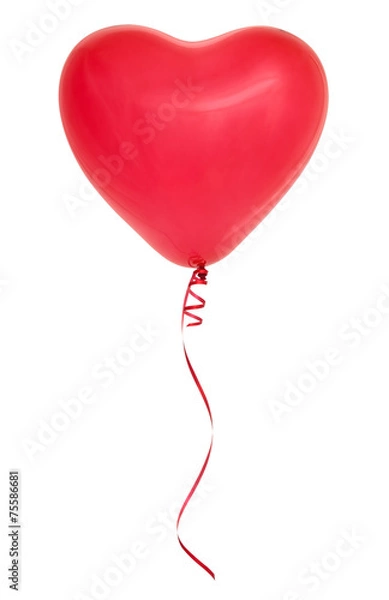 Obraz Czerwony balon w kształcie serca.