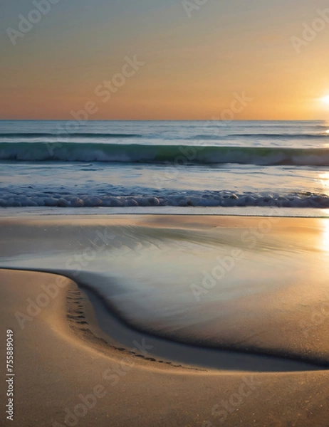 Fototapeta sunset at the beach