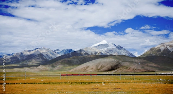Obraz railway in the tibet,china