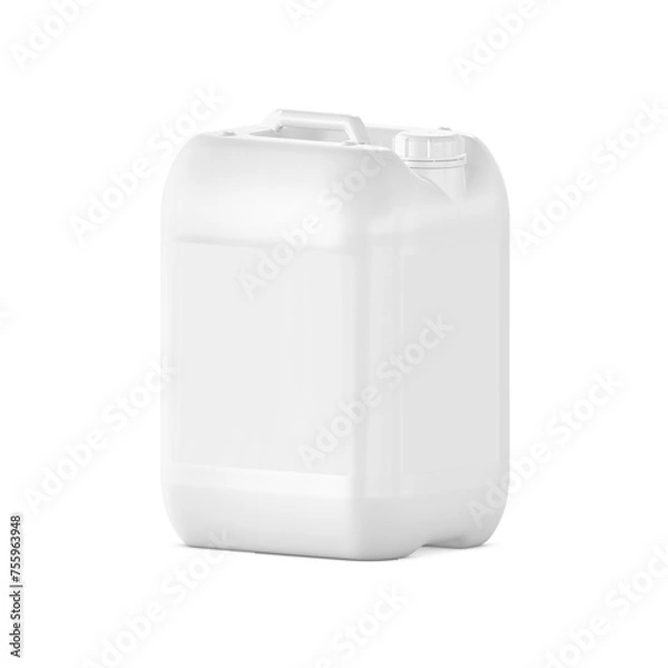 Obraz An image of a White Plastic Jerry Can isolated on a white background