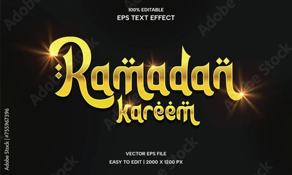 Fototapeta Ramadan Kareem Text Effect