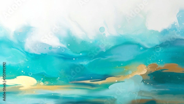 Obraz tender Abstract watercolor drawing on a paper image	
