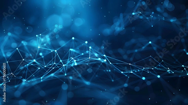 Fototapeta Generative Artificial Intelligence Themed Background, AI Wallpaper, AI Connection, Connected Future