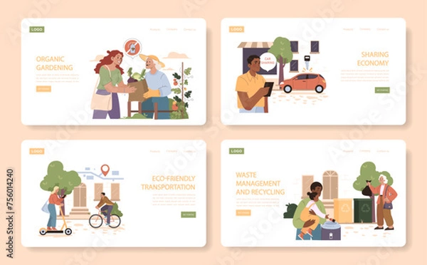 Fototapeta Sustainability set.