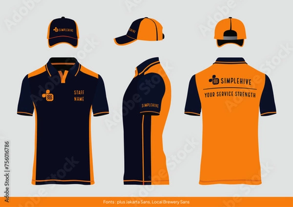Fototapeta T-shirt uniform Design Templates Vector Mockup - Quick Execution Business Templates - Simplehive
