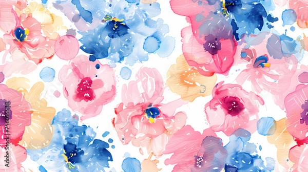 Fototapeta seamless flower  pattern background tile