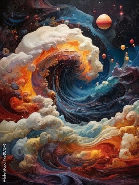 Fototapeta cosmic wave background