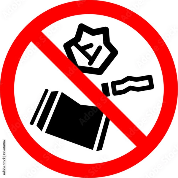 Fototapeta ポイ捨て禁止のマーク