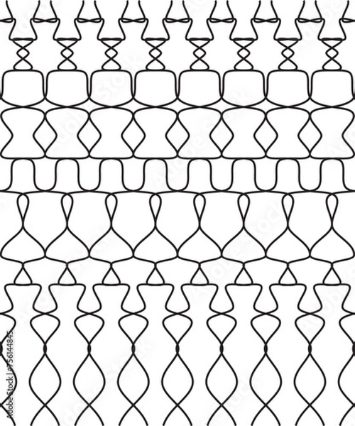 Obraz seamless pattern with black and white lines