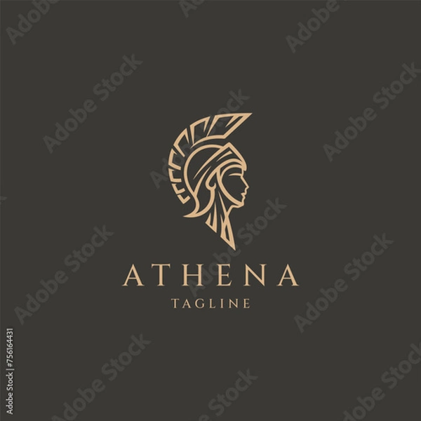 Obraz Athena the goddess vector logo design