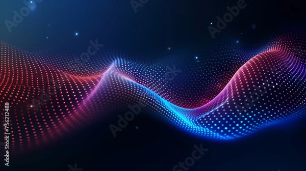 Fototapeta Abstract digital gradient background with shiny screen texture