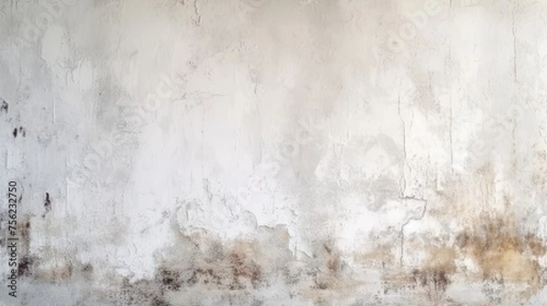 Fototapeta Soft white painted concrete wall. Generative AI